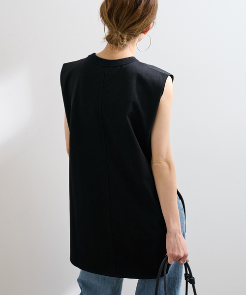 ATON エイトン ROUND HEM TANK TOP ノースリーブトップス FRAMeWORK タンクトップ ノースリーブ ATON/エイトン 12/-AIR