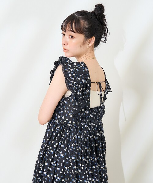 FREAK'S STORE ワンピース インドボイル ピンタックフリル