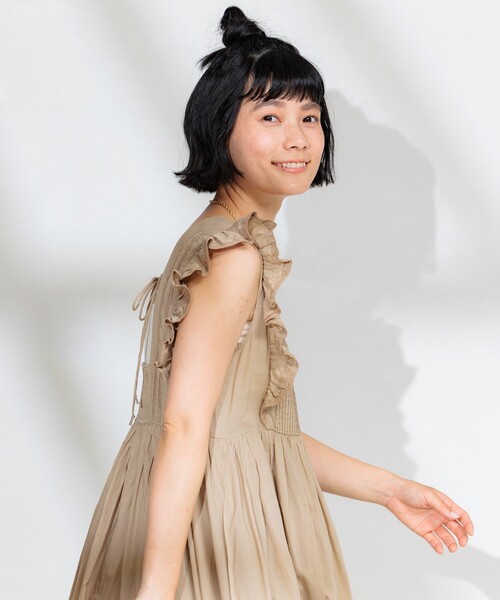 giunon ピンタックフリルドレス ワンピース 美品 GIUNON（ジウノン）の「pin tuck frill dress / ピンタック