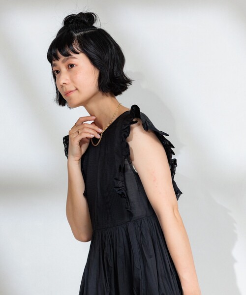 FREAK'S STORE ワンピース インドボイル ピンタックフリル
