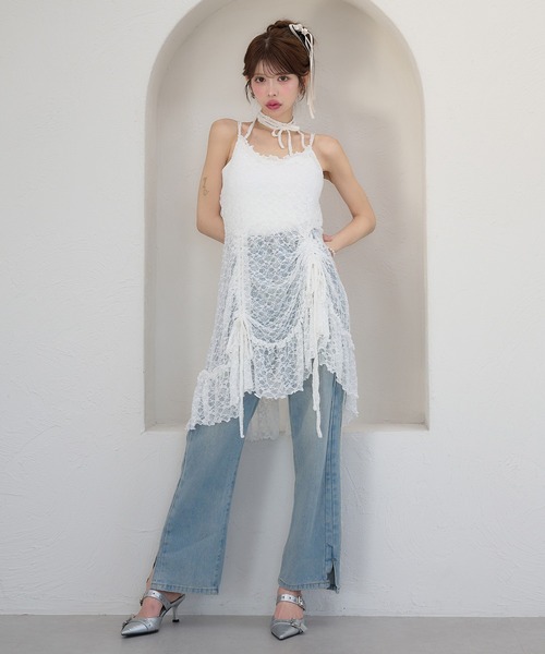 Ambre Neige（アンブルネージュ） ブラウス シャツ drawstring ribbon