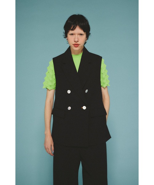 HeRIN.CYE ベスト ジレ Side open gilet サイドオープンジレ