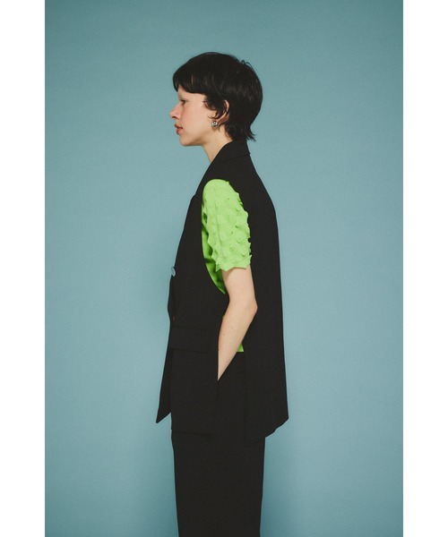 HeRIN.CYE ベスト ジレ Side open gilet サイドオープンジレ