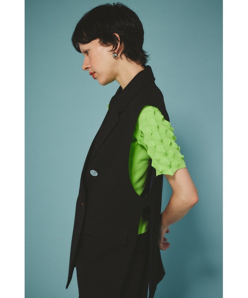 HeRIN.CYE ベスト ジレ Side open gilet サイドオープンジレ