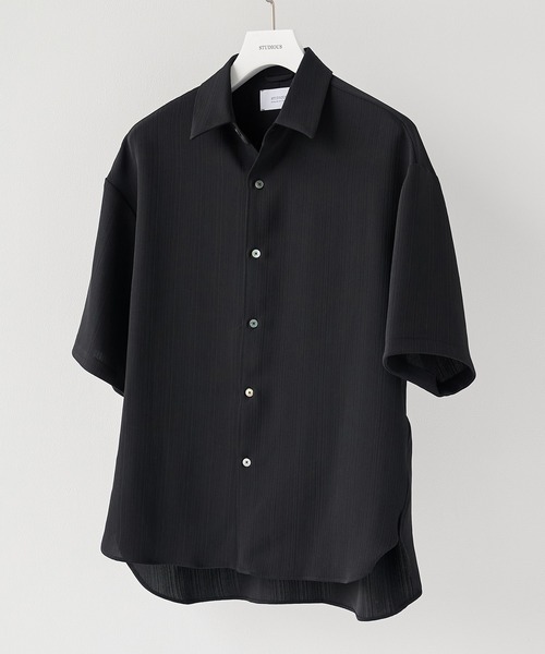 STUDIOUS（ステュディオス） 七分袖 シャツ 「STUDIOUS」PLEATS SHIRTS