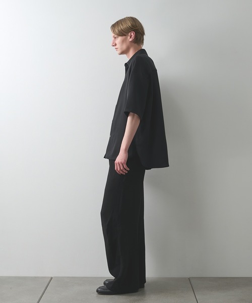 STUDIOUS（ステュディオス） 七分袖 シャツ 「STUDIOUS」PLEATS SHIRTS