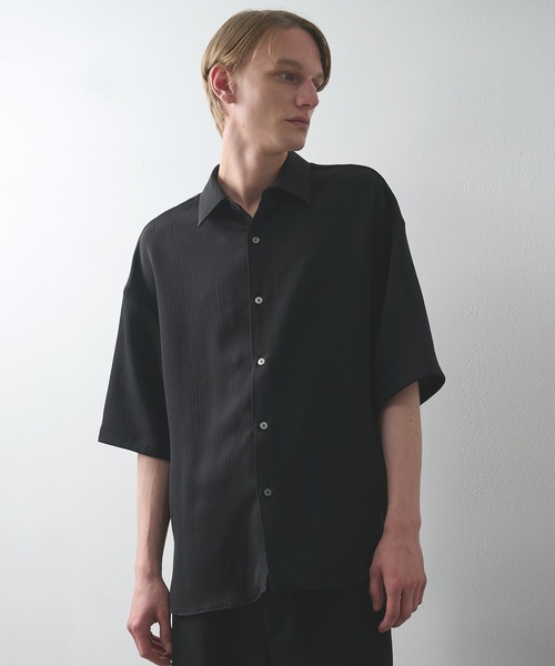 STUDIOUS（ステュディオス） 七分袖 シャツ 「STUDIOUS」PLEATS SHIRTS
