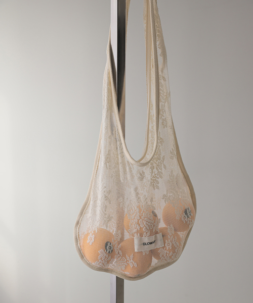 新品 GLOWNY glowny バッグ bag レースバッグ lace bag MUSINSA | GLOWNY FLORAL LACE BAG (BLACK)