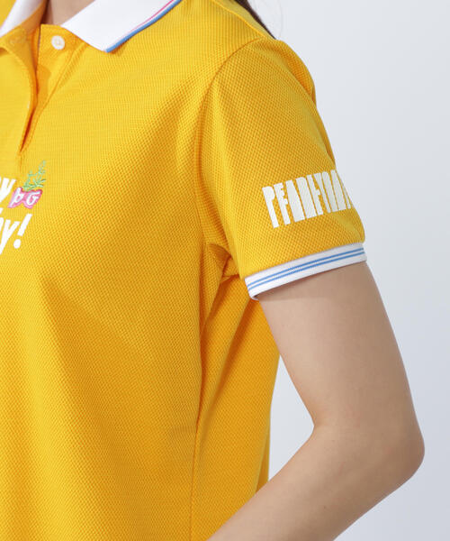 ポロシャツ ポロ 「PEARLY GATES」Peチェックサッカー半袖ポロシャツ レディース_16