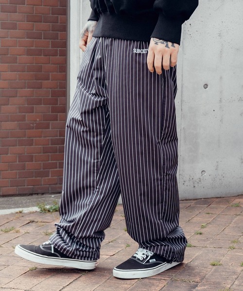 Subciety（サブサエティ） パンツ Stripe training pants メンズ