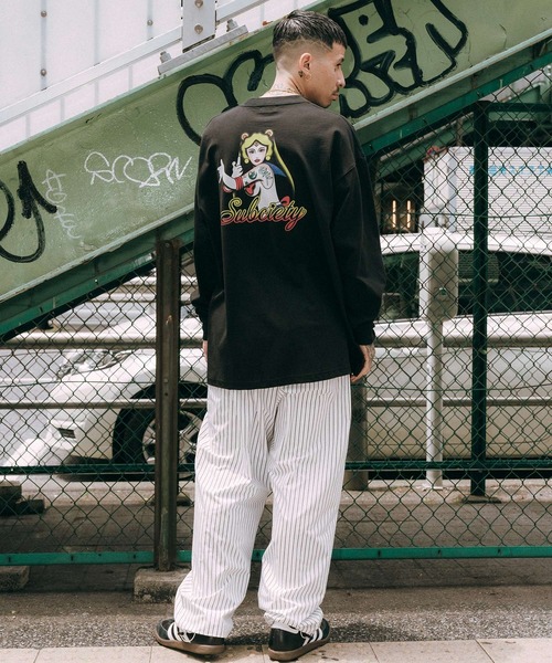 Subciety（サブサエティ） パンツ Stripe training pants メンズ