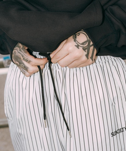 Subciety（サブサエティ） パンツ Stripe training pants メンズ