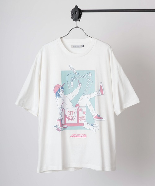 tシャツ 「84」「休日少女」 フロント＆ バックプリント レトロ