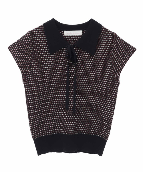 「31 Sons de mode」 ノースリーブニット 36 ネイビー レディース