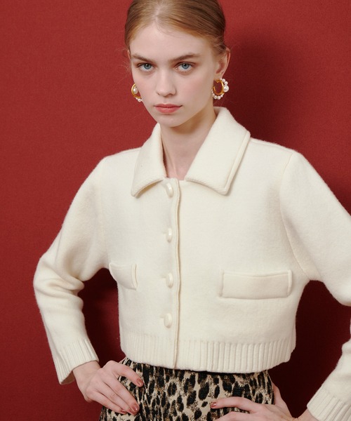 ニット セーター 「LOULOU WILLOUGHBY」デュアルレイヤード レディース