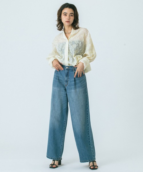 ROSE BUD（ローズバッド） ブラウス シャツ (GENE HEAVENS)SHEER LACE