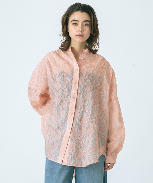 ROSE BUD（ローズバッド） ブラウス シャツ (GENE HEAVENS)SHEER LACE