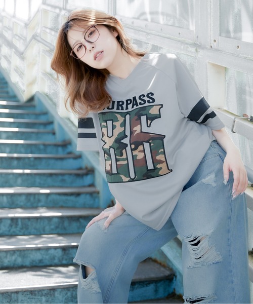 LABRAT ナンバリング mesh big T tシャツ 「メッシュ×BIGロゴ」ナンバリングTシャツ／カジュアル