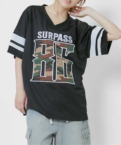 tシャツ 「メッシュ×BIGロゴ」ナンバリングTシャツ／カジュアル