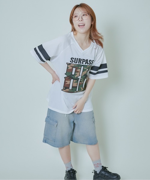 tシャツ 「メッシュ×BIGロゴ」ナンバリングTシャツ／カジュアル