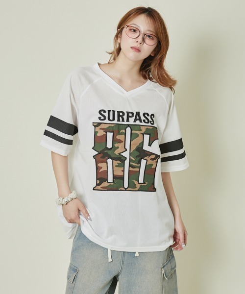 tシャツ 「メッシュ×BIGロゴ」ナンバリングTシャツ／カジュアル