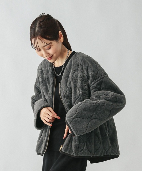 GLOBAL WORK ブルゾン アウター リバーシブルファーキルト