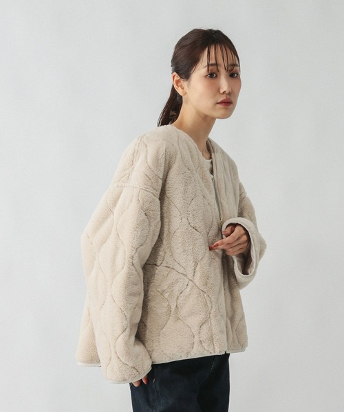 GLOBAL WORK ブルゾン アウター リバーシブルファーキルト