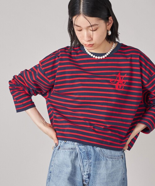 tシャツ SHIPS NINE CASE:ボーダー 長袖 TEE レディース