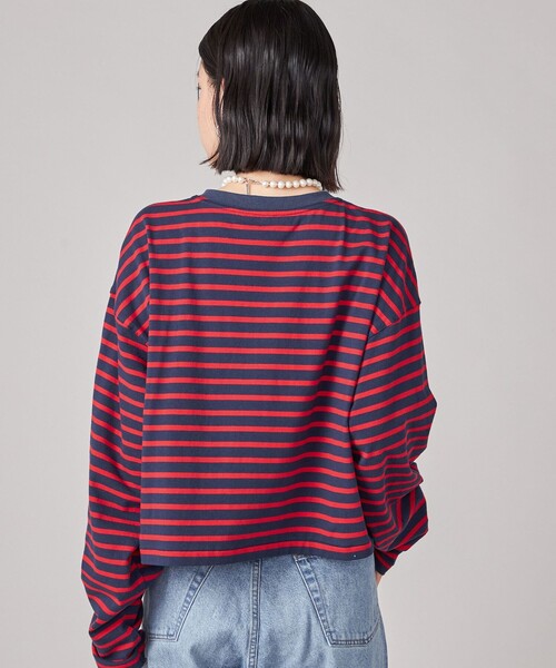 JEAN NASSAUS  90's ヴィンテージ レディース、ボーダー カットソー SHIPS（シップス） tシャツ SHIPS NINE CASE:ボーダー 長袖 TEE