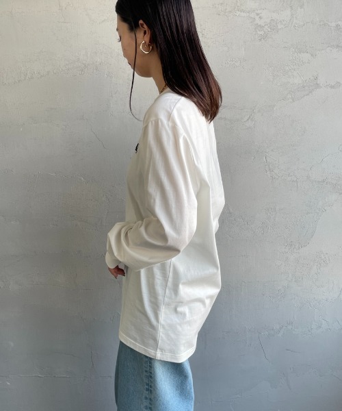 「FRED PERRY」 長袖カットソー M ホワイト レディース