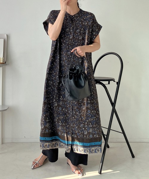 2way✨アズノウアズオオラカ♡フラワーワンピース　リネン混　19号　5XL 2way✨アズノウアズオオラカ♡フラワーワンピース リネン混 19号