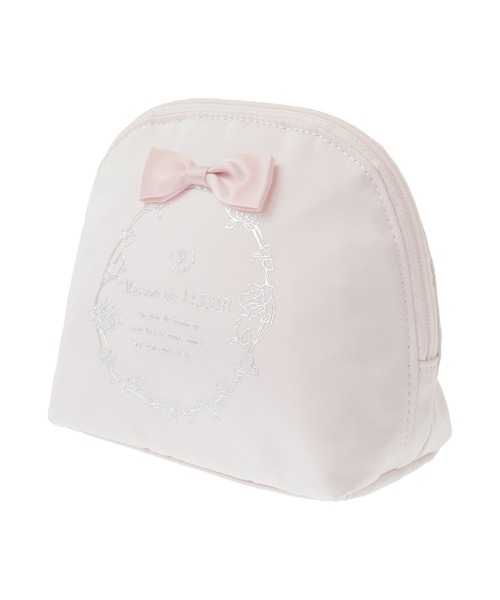 Maison de FLEUR（メゾンドフルール） ポーチ サテンリボンラウンド