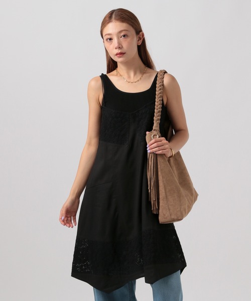 BAYFLOW（ベイフロー） ワンピース バテンレースミディワンピース