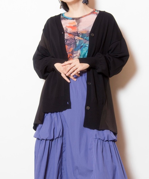 OSMOSIS（オズモーシス） ニット セーター 2WAY切替ニットカーディガン