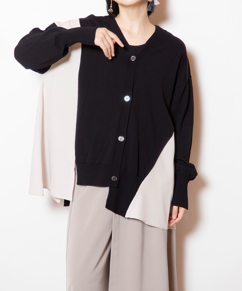 OSMOSIS（オズモーシス） ニット セーター 2WAY切替ニットカーディガン