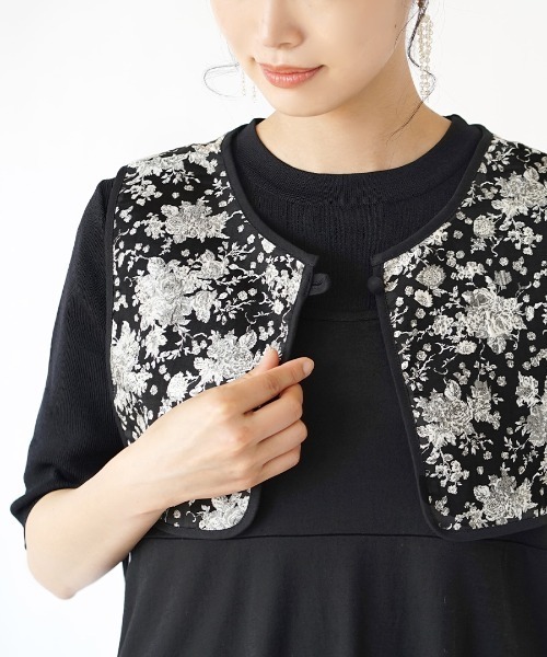 「e-zakkamania stores」 「gleam：」ノースリーブチュニック フリー ブラック レディース_画像6