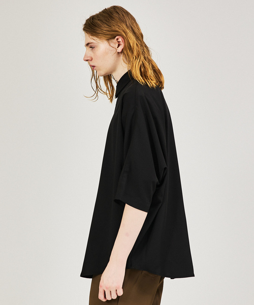 「AH ABAHOUSE」 半袖シャツ フリー ダークグリーン メンズ_画像4