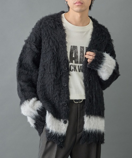 値下げ依頼 モニタリー シャギー カーディガン 黒 M モヘアカーディガン THE CASUAL｜シャギーモヘアカーディガン | Rakuten Fashion(楽天