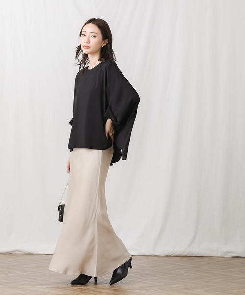 「Gready Brilliant」 「AuieF」7分袖ブラウス 38 キャメル レディース_画像3