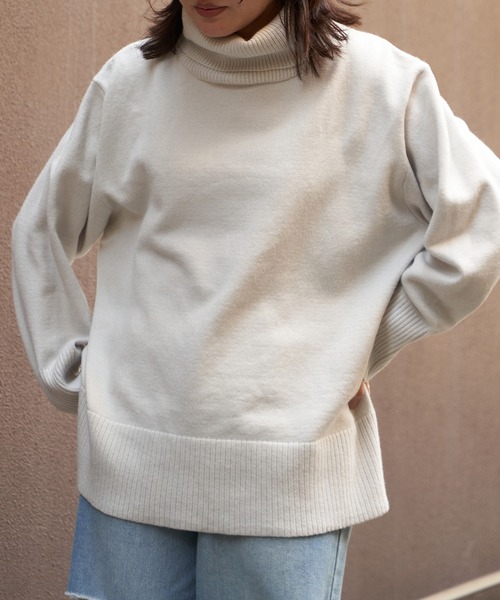 VENCE EXCHANGE ニット セーター ワイドタートルネックニットプル