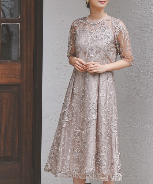 「Kana」 半袖ワンピース M グリーン レディース_画像7