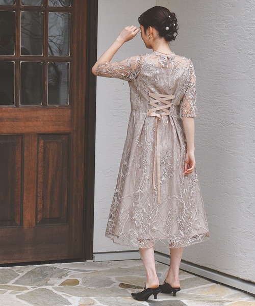 「Kana」 半袖ワンピース M グリーン レディース_画像9