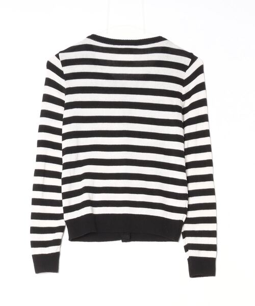 「JILKY」 ボーダー柄ニットカーディガン FREE ブラック レディース_画像2