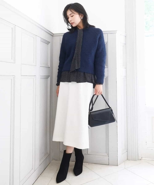 MK MICHEL KLEIN（エムケー ミッシェルクラン） スカート ループネップ 