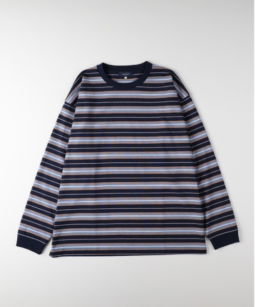 AMERICANA ボーダーバックロングハーフスリーブTシャツ AMERICANA（アメリカーナ） 【20%OFF】アメリカーナ USED加工 ロング