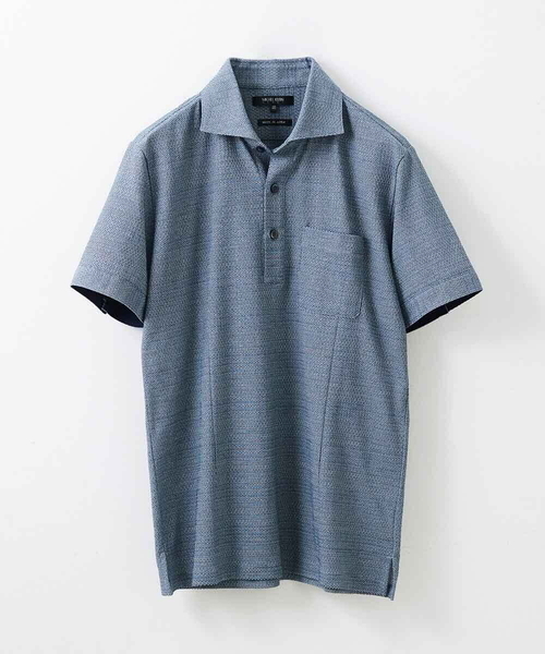 「MICHEL KLEIN HOMME 」 半袖ポロシャツ MEDIUM パープル メンズ_画像4