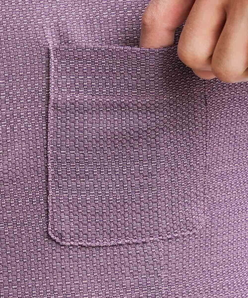 「MICHEL KLEIN HOMME 」 半袖ポロシャツ MEDIUM パープル メンズ_画像8