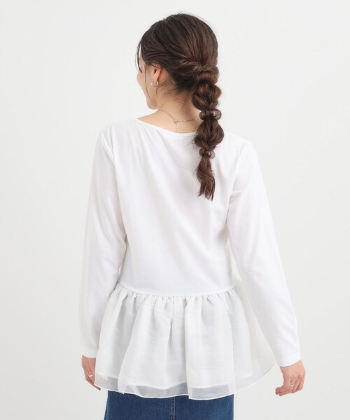 DRESKIP（ドレスキップ） tシャツ 裾フリルレイヤードトップス
