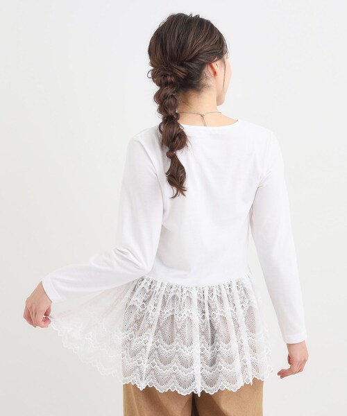 DRESKIP（ドレスキップ） tシャツ 裾フリルレイヤードトップス