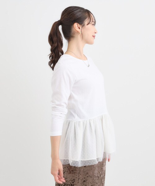 DRESKIP（ドレスキップ） tシャツ 裾フリルレイヤードトップス